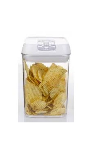 CRYSTAL AIR-TIGHT CONTAINER WITH EASY LOCK LID 